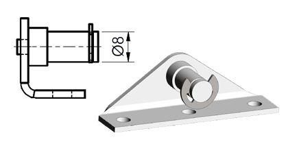 Technical drawing - Endfitting - Brackets mandrel