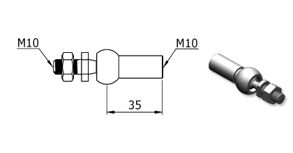 Technical drawing - Endfitting - Balljoint