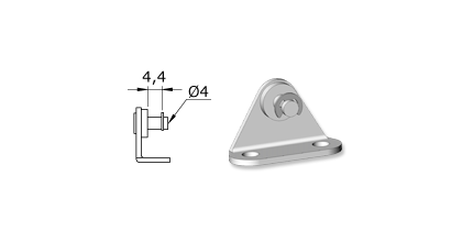 Technical drawing - Endfitting - Brackets mandrel Technical drawing - Endfitting - Brackets mandrel