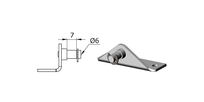 Technical drawing - Endfitting - Brackets mandrel