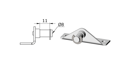 Technical drawing - Endfitting - Brackets mandrel Technical drawing - Endfitting - Brackets mandrel