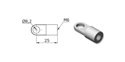 Technical drawing - Endfitting - Eye